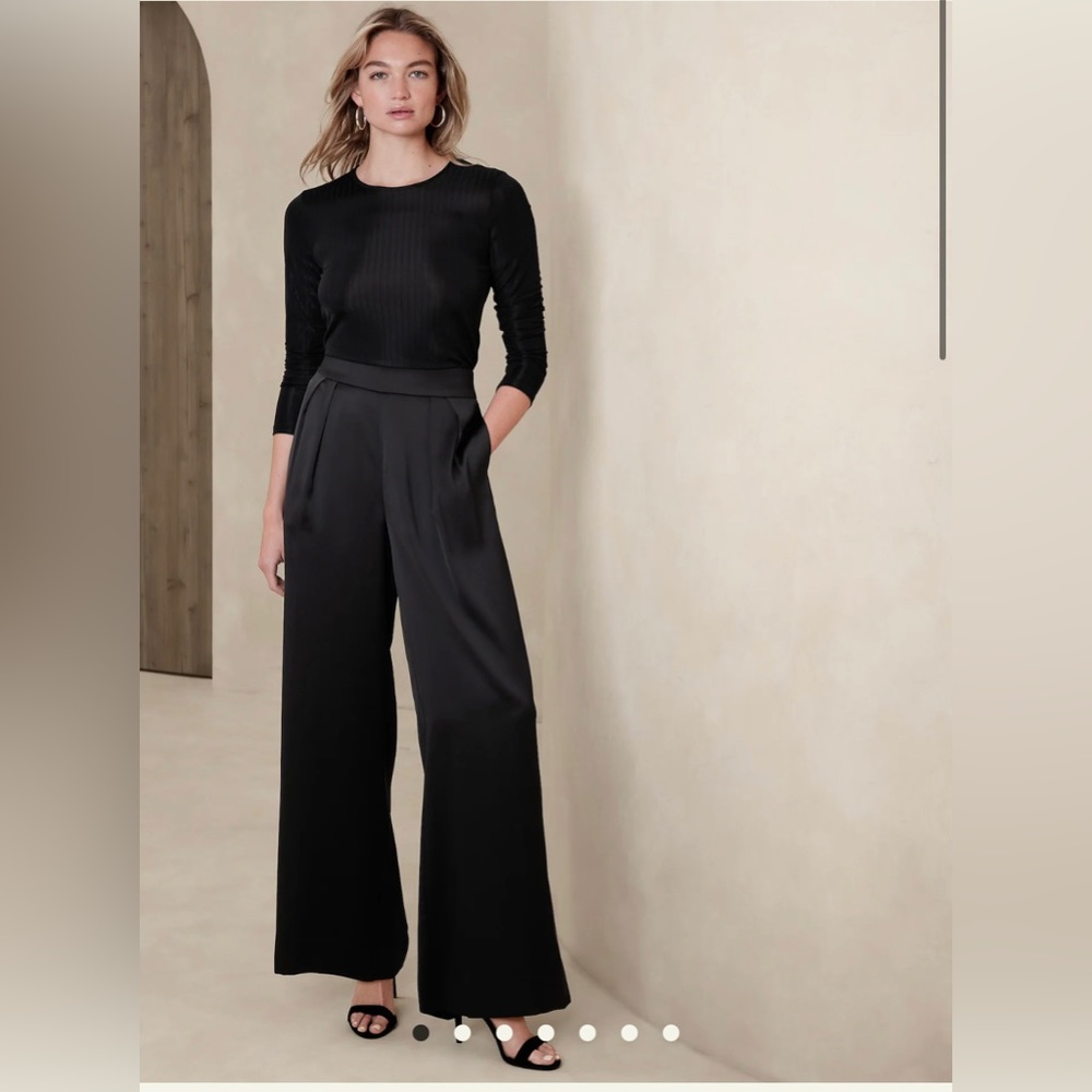 Satin wide leg pants from Banana Republic
